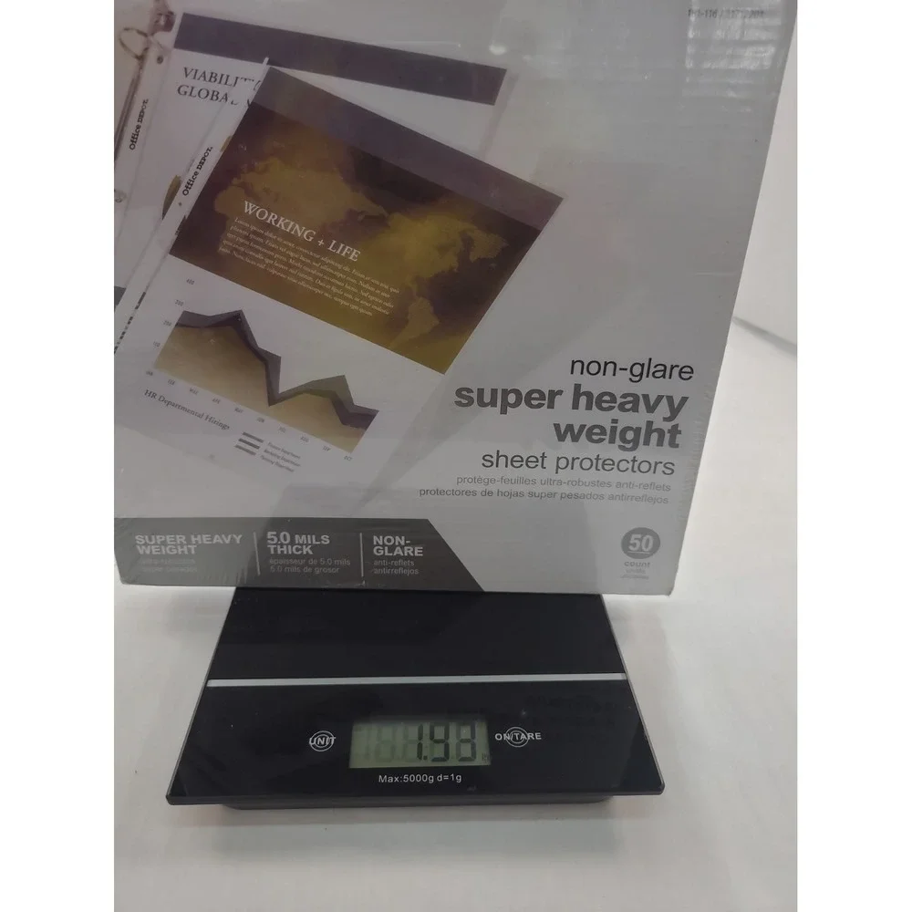 Office Depot Clear Super Heavyweight Sheet Protectors 50 Count